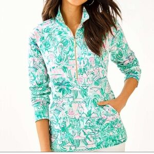 NWT Lilly Pulitzer UPF50+ Skipper Popover Colorful Camelflage XS